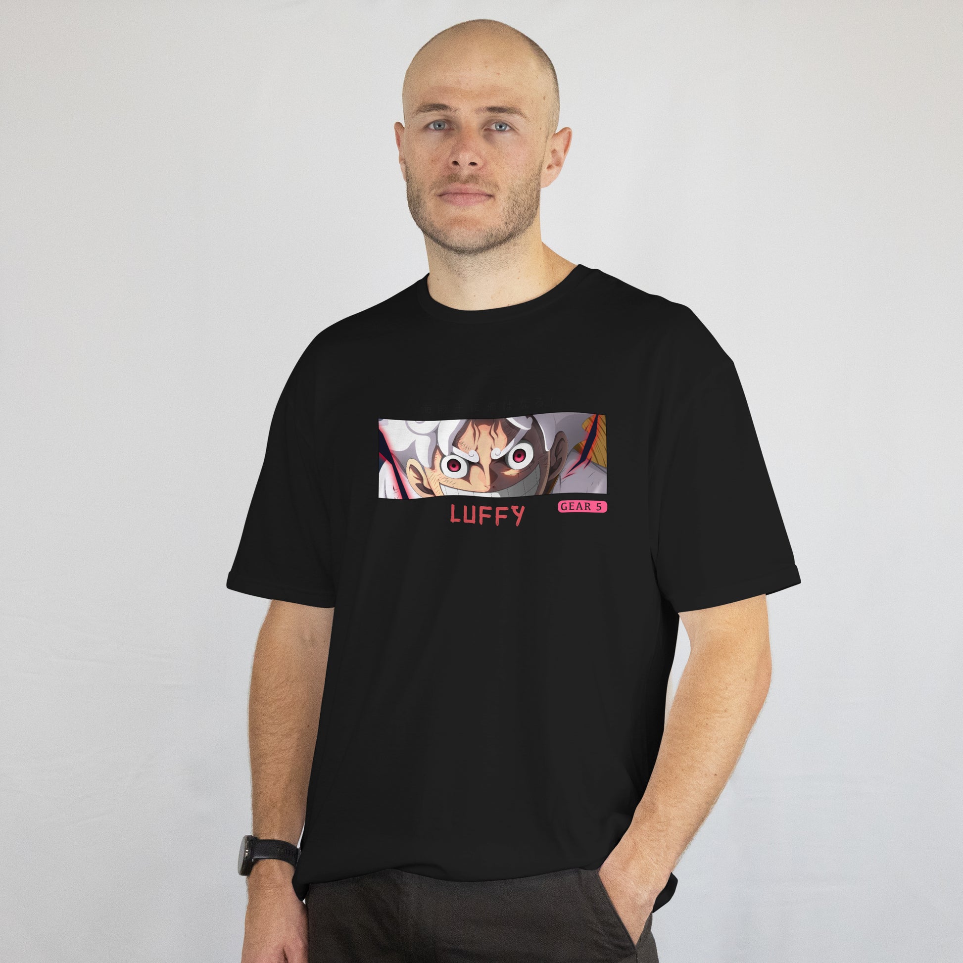 black font t-shirt 